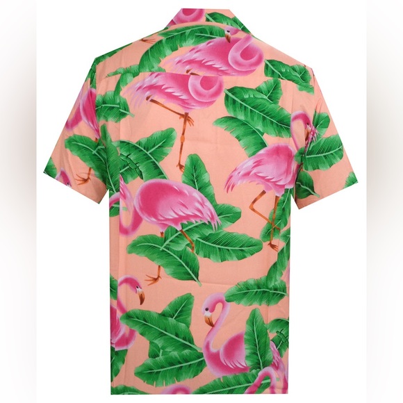 Alvish Men’s Hawaiian Flamingo Shirt XL - Picture 2 of 12